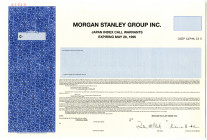 Morgan Stanley Group Inc. 1994 Specimen Warrant Certificate