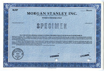 Morgan Stanley Inc. 1981 Specimen Stock Certificate