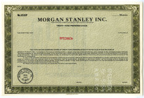 Morgan Stanley Inc. 1984 Specimen Stock Certificate