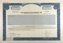 Nasdaq Stock Market, Inc. 2001 Specimen Stock Certificate Rarity