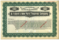 B.F. Keith's New York Theatres Co., ND (1910-20s). Specimen Stock Certificate