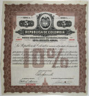 Republica de Colombia 1919 Specimen Bond