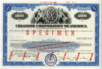 Celanese Corp. of America, 1975 Specimen Bond