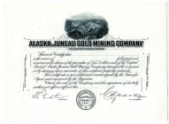 Alaska Juneau Gold Mining Co., ca.1920-30's Progress Proof Stock Certificate