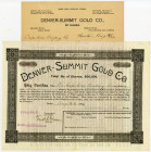 Denver-Summit Gold Co., 1893 I/U Stock Certificate