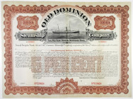 Old Dominion Steamship Co. 1898 Specimen Bond