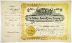 California Eastern Railway Co. 1902 I/C Stock Certificate