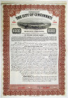 Cincinnati Southern Railway - City of Cincinnati, 1920 Specimen Bond