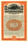 Union Pacific Railroad Co., 1927 Specimen Bond