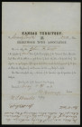 Kansas Territory, Greenwood Town Association, 1856 Stock Certificate