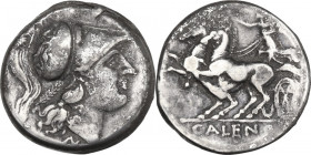 Greek Italy. Samnium, Southern Latium and Northern Campania, Cales. AR Didrachm, c. 265-240 BC. Obv. Head of Athena right, wearing crested Corinthian ...