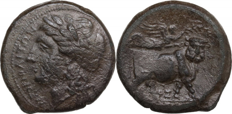 Greek Italy. Central and Southern Campania, Neapolis. AE 19.5 mm. c. 270-250 BC....