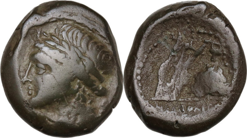 Greek Italy. Central and Southern Campania, Neapolis. AE 20.5 mm. c. 250-225 a.C...