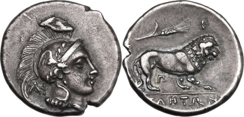 Greek Italy. Northern Lucania, Velia. AR Didrachm, c. 305-290 BC. Obv. Head of A...