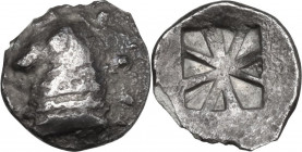 Sicily. Selinos. AR Obol, c. 530-510 BC. Obv. Bull's head left. Rev. Mill-sail pattern incuse. HGC 2 -; Lazzarini, SNR 83; Buceti p. 395. AR. 0.63 g. ...
