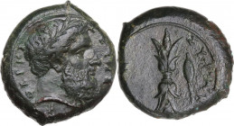Sicily. Syracuse. Timoleon and the Third Democracy (344-317 BC). AE Hemidrachm, Timoleontic Symmachy coinage, c. 343-339/8 BC. Obv. ZEYΣ EΛEYΦEPIOΣ. L...