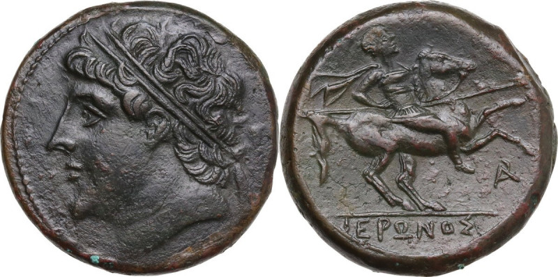 Sicily. Syracuse. Hieron II (274-215 BC). AE 26.5 mm. c. 230-215 BC. Obv. Diadem...