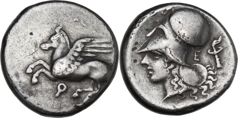 Continental Greece. Corinthia, Corinth. AR Stater, c. 345-307 BC. Obv. Pegasos f...