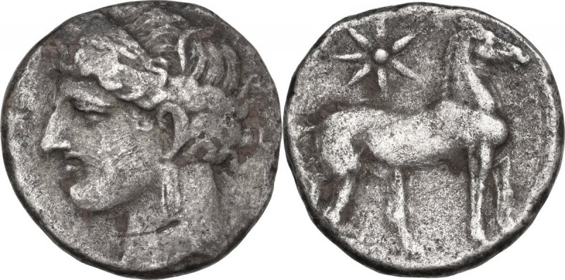 Africa. Zeugitania, Carthage. First Punic War. BI Double Shekel. Circa 264-241 B...