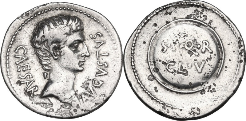 Augustus (27 BC - 14 AD). AR Denarius. Spanish mint (Emerita?). Struck 19-18 BC....