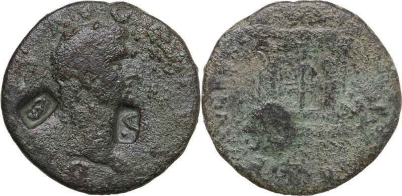 Divus Augustus (died 14 AD). AE As, struck under Nerva, 98 AD. Obv. D[IVVS AVGVS...