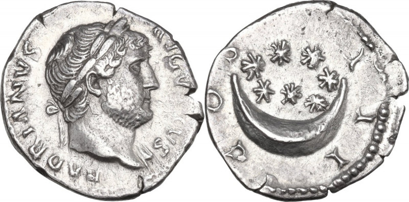 Hadrian (117-138). AR Denarius, 125-128. Obv. HADRIANVS AVGVSTVS. Laureate bust ...