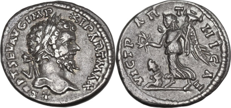 Septimius Severus (193-211). AR Denarius. Rome mint, 199-200. Obv. L SEPT SEV AV...