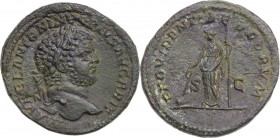 Caracalla (198-217). AE Sestertius, 210-213 AD. Rome mint. Obv. M AVREL ANTONINVS PIVS AVG BRIT. Laureate head right. Rev. PROVIDENTIAE DEORVM SC. Pro...
