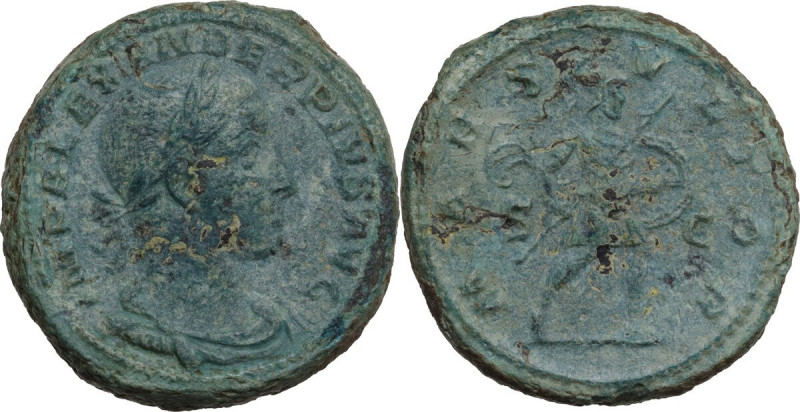 Severus Alexander (222-235). AE As, Rome mint. Obv. IMP ALEXANDER PIVS AVG. Laur...