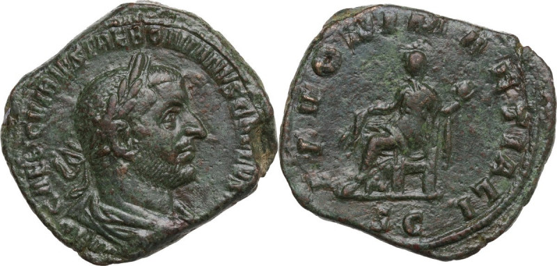 Trebonianus Gallus (251-253). AE Sestertius, Rome mint. Obv. IMP CAES C VIBIVS T...