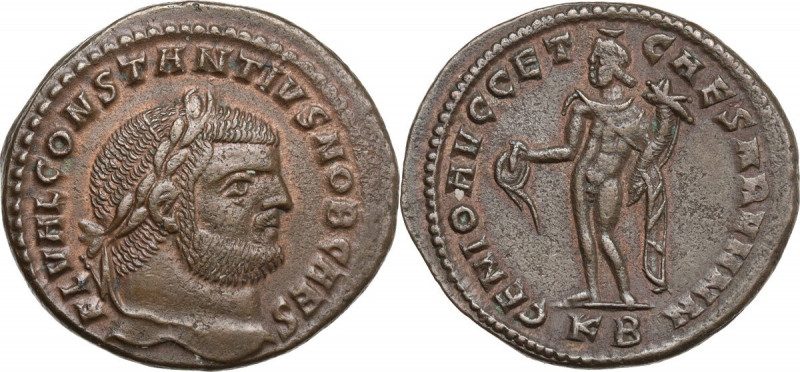 Constantius I Chlorus as Caesar (293-305 AD). AE Follis, Cyzicus mint, 297-299 A...