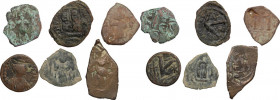 Multiple lot of six (6) Byzantine and Arab-Byzantine AE denominations from the Holy Land. AE.