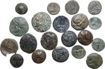 Greek World. Multiple lot of twenty (20) unclassified AE coins. AE.