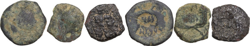 Nabatea. Lot of three (3) AE coins. AE.