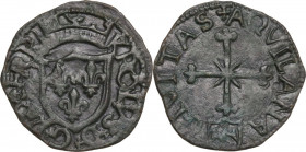 L'Aquila. Carlo VIII re di Francia (1495). Cavallo. CNI 7/14; D'Andrea-Andreani pag. 256; MIR (Italia merid.) 112. CU. 1.40 g. 19.00 mm. R. Bel BB/qSP...