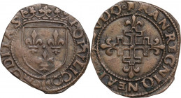 L'Aquila. Luigi XII Re di Francia (1501-1503). Sestino. CNI 3/6; D'Andrea-Andreani pag. 265; MIR (Italia merid.) 115. CU. 2.18 g. 20.00 mm. Tondello i...