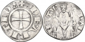 Arezzo. Guido Tarlati di Pietramala (1313-1326). Grosso. CNI 9/15; MIR (Toscana, zecche) 16. AG. 1.23 g. 19.00 mm. RR. Leggermente tosato. qBB.