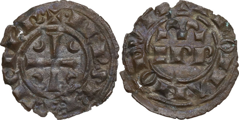 Brindisi. Federico II di Svevia (1197-1250). Denaro c. 1245. Sp. 135; Travaini 1...