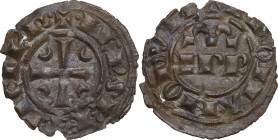 Brindisi. Federico II di Svevia (1197-1250). Denaro c. 1245. Sp. 135; Travaini 1993 40; D'Andrea 171. MI. 0.49 g. 17.00 mm. BB+.