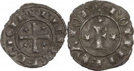 Brindisi. Federico II di Svevia (1197-1250). Denaro 1249. Sp. 148; Travaini 1993 48; D'Andrea 187. MI. 0.75 g. 17.00 mm. BB.