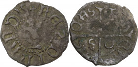 Cagliari. Ferdinando II d'Aragona (1479-1516). Cagliarese. MIR (Piem. Sard. Lig. Cors.) 25; Piras 1996 99. MI. 0.50 g. 15.50 mm. BB/BB+.