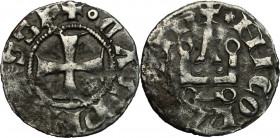 Campobasso. Nicola II di Monforte Conte (1461-1463). Denaro tornese. CNI tav. XII; D'Andrea-Andreani 4; MIR (Italia merid.) 369. MI. 0.66 g. 16.00 mm....