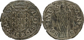 Castro. Pierluigi Farnese (1545-1547). Quattrino. CNI 67/90. MI. 0.77 g. 19.00 mm. Bel BB.