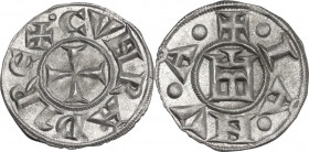 Genova. Repubblica (1139-1339). Denaro. CNI 1/69; MIR (Piem. Sard. Lig. Cors.) 16. MI. 0.81 g. 16.00 mm. qSPL/SPL.