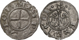 Messina. Federico II di Svevia (1197-1250). Denaro 1221. Sp. 107; Travaini 1993 22; D'Andrea 113. MI. 0.70 g. 19.00 mm. BB/BB+.