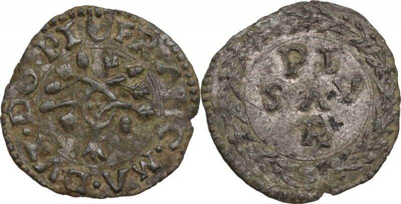 Pesaro. Francesco Maria I della Rovere (1508-1538). Quattrino. CNI 6/10; Cav. PS...