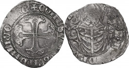 Verona. Gian Galeazzo Visconti (1387-1402). Soldo. CNI 6/11; Rizzolli-Pigozzo Vr 48; Perini 38. AG. 2.16 g. 20.50 mm. R. Tondello irregolare. BB/qBB.