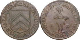 France. François Raisse de la Hargerie, donor. Merit token given by the church of Saint-Jean-en-Grève in Paris to benefactors XVIII-XIX century. AE. 6...