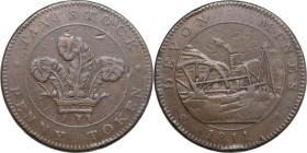 United Kingdom. Great Britain. Devon. Tavistock. Penny Token 1811 for the mines. AE. 25.41 g. 34.50 mm. Bumb on edge. VF.