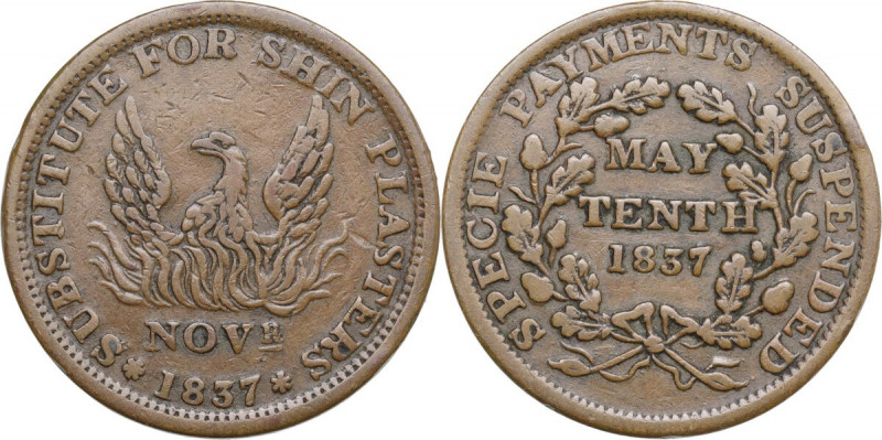 USA. Token 1837. AE. 10.16 g. 28.00 mm. This token is historically interesting b...